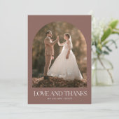 ラヴ感謝していアーチフォトボホさん結婚ありがとう サンキューカード (スタンド正面)
