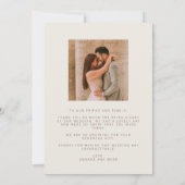 ラヴ感謝していアーチフォトボホさん結婚ありがとう サンキューカード (裏面)