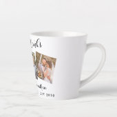 ラヴ感謝していエレガント&3 Photo Bride結婚 Groom カフェラテマグ (右)