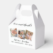 ラヴ感謝していエレガント&3 Photo Bride結婚 Groom フェイバーボックス (裏面サイド)