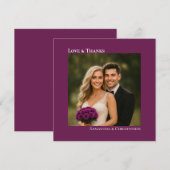 ラヴ感謝していカシスパープル結婚さんの写真感謝 ノートカード (正面/裏面)