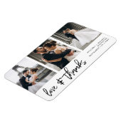 ラヴ感謝していフォトコラージュ手書きホワイト マグネット (左側)