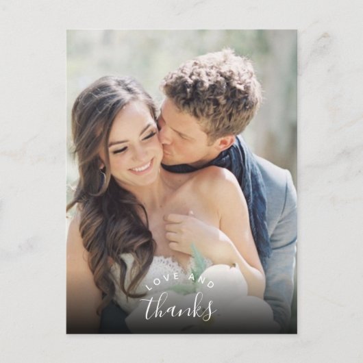 ラヴ感謝していモダント写真結婚の感謝 ポストカード (正面)