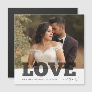 ラヴ感謝してい結婚の写真サンキューカード
