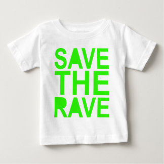 ラヴ救グ・グリーンNU RAVEラバー80sシーン ベビーTシャツ