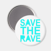 ラヴ救ブルーNU Rave raver UKダンス80s マグネット (正面/裏面)