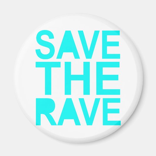 ラヴ救ブルーNU Rave raver UKダンス80s マグネット (正面)
