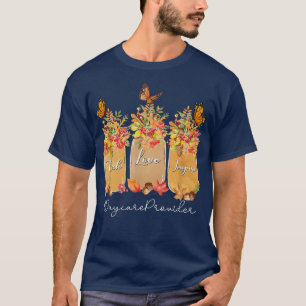 ラヴ教えインスパイアデイサービス秋Autumn Tr Tシャツ