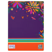 ラヴ教えインスパイア先生フローラカラフル引用文 クリップボード (裏面)