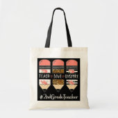 ラヴ教えインスパイア2年生教師鉛筆先生 トートバッグ (正面)