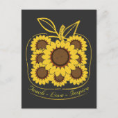 ラヴ教えスンフラワー学校先生 ポストカード (正面)