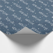 ラヴ文字ホワイトスターラッピング紙 ラッピングペーパー (角)