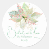 ラヴ焼いたィスクリスマスクッキーパステルフローラ ラウンドシール (正面)