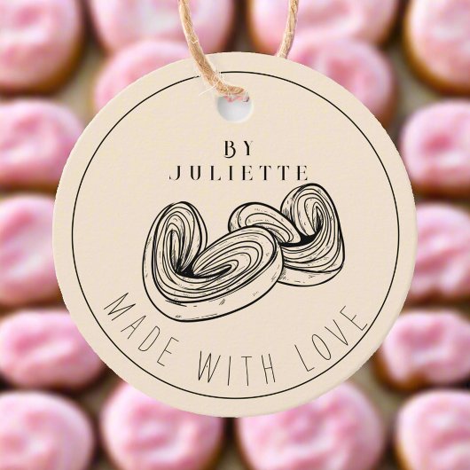 ラヴ焼いたィーハート赤面ピンク フェイバータグ