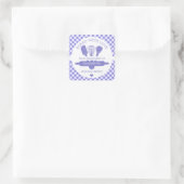 ラヴ焼いたバナナブレッドパープルギンガム スクエアシール (バッグ)