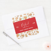 ラヴ焼いたベーカリージンガーブレッドホリデー付き スクエアシール (封筒)