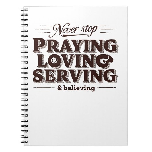 ラヴ祈サーシャツ – クリスチャンの信仰を高める ノートブック (正面)