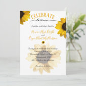 ラヴ祝ゴールデンイエローヒマワリ 招待状 (スタンド正面)