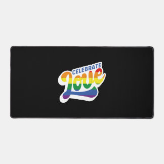 ラヴ祝- lgbtqデザイン デスクマット