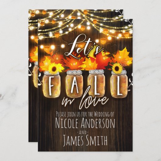 ラヴ秋紅葉&ライツ結婚ズ 招待状 (正面/裏面)