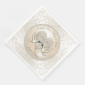 ラヴ素晴らしドブパーソナライズされたス結婚ナプキン (コーナー)