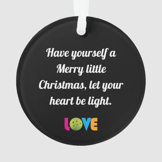 ラヴ素晴らしピックボールカスタム文字ラウンド オーナメント (裏面)