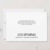 ラヴ素朴ア感謝していアントラーライトウッド サンキューカード (裏面)