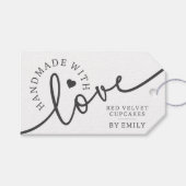 ラヴ素朴ィスクリプトハートグッズで手焼いた作 ギフトタグ (正面(横))