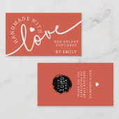 ラヴ素朴ィスクリプトハートグッズで手焼いた作 名刺 (正面/裏面)