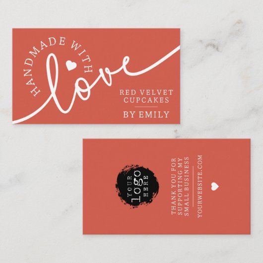 ラヴ素朴ィスクリプトハートグッズで手焼いた作 名刺 (正面/裏面)