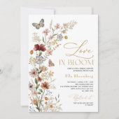 ラヴ素朴イン開花ワイルドフラワーブライダルシャワー 招待状 (正面)