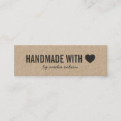 ラヴ素朴ハート手作りクラフトSNS スキニー名刺 (正面)