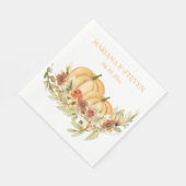 ラヴ素朴パンプキンの昼寝の水の色の結婚秋 スタンダードランチョンナプキン (角)