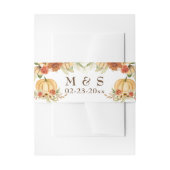 ラヴ素朴パンプキンのInvの水の色結婚秋 招待状ベリーバンド (正面例)