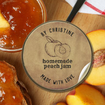 ラヴ素朴ピーチジャムラベル手作り