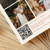 ラヴ素朴フローラの写真結婚QRコードの秋 招待状