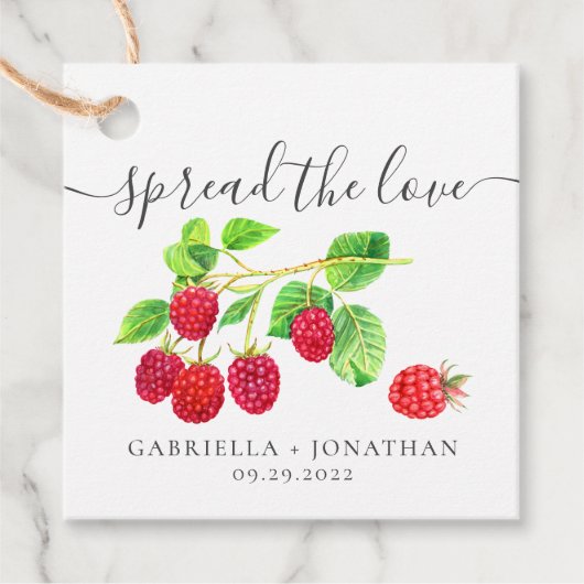 ラヴ素朴ラズベリージャムクラフト紙 フェイバータグ (正面)