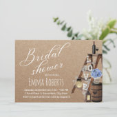 ラヴ素朴ラダーヴィンテージランタンブライダルシャワー 招待状 (スタンド正面)