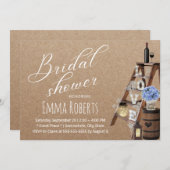 ラヴ素朴ラダーヴィンテージランタンブライダルシャワー 招待状 (正面/裏面)