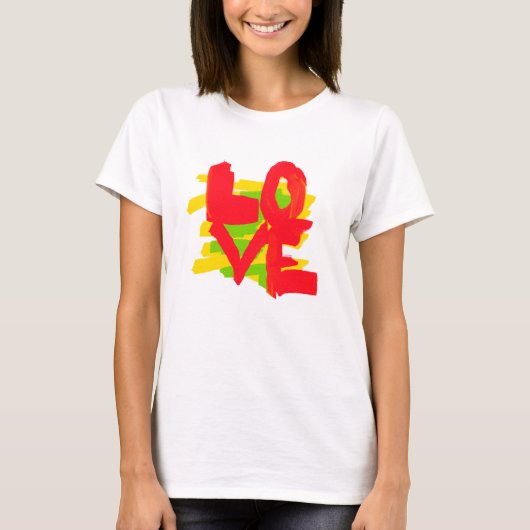 ラヴ絵を描ブシカラフル長袖Tシャツ Tシャツ (正面)