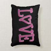 ラヴ絵を描レタリングマゼンダ アクセントクッション (正面(垂直))
