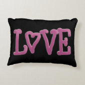 ラヴ絵を描レタリングマゼンダ アクセントクッション (裏面)