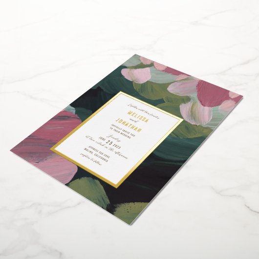 ラヴ絵を描結婚式招待状 箔招待状 (回転した状態)