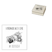 ラヴ編み物・クロシェ糸で手作り ラバースタンプ (押印)