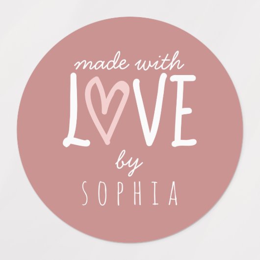 ラヴ花模様、ハート&モノグラムセットで手作り ラベル (デザイン2)