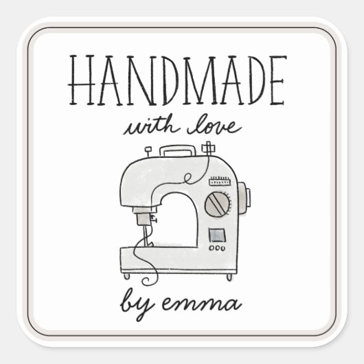 ラヴ裁縫機で手作り スクエアシール (正面)