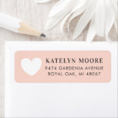 ラヴ赤面ピンク結婚の差出人住所 ラベル (インサイチュ)