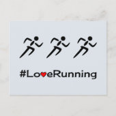 ラヴ走ィーのピクトグラム淡い色のブルー ポストカード (正面)