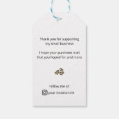 ラヴ金ゴールド裁縫針 ギフトタグ (裏面)