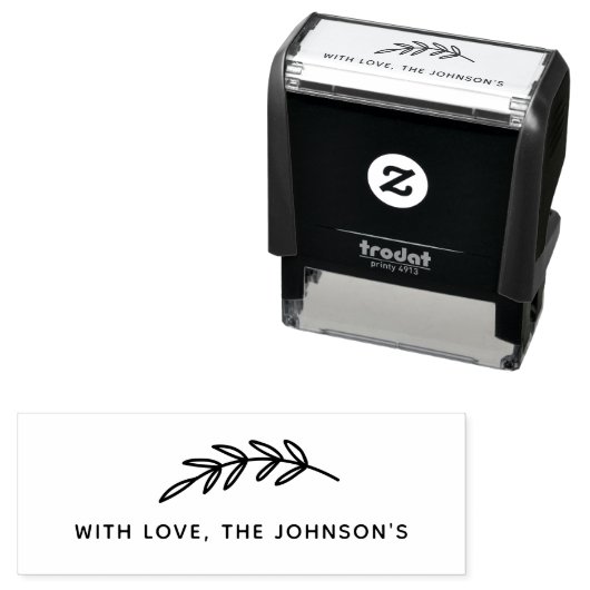 ラヴ離れィファミリー名付きグラフィックのブランチ セルフインキングスタンプ (インサイチュ)
